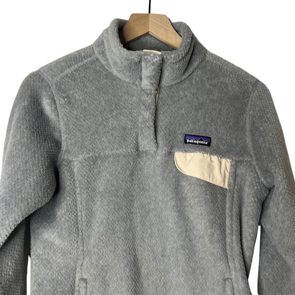 PATAGONIA RE-TOOL SNAP-T PULLOVER FLEECE, Women’s Medium, EUC, Gray & Cream - Picture 3 of 12